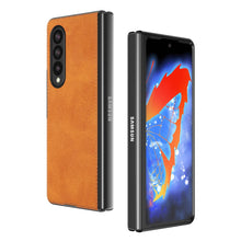 Carregar imagem no visualizador da galeria, Samsung Galaxy Z Fold 3 5G Case Slim Lightweight Genuine Leather Hand Strap Protective Shockproof Cover