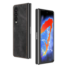 Carregar imagem no visualizador da galeria, Samsung Galaxy Z Fold 3 5G Case Slim Lightweight Genuine Leather Hand Strap Protective Shockproof Cover