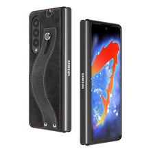 Carregar imagem no visualizador da galeria, Samsung Galaxy Z Fold 3 5G Case Slim Lightweight Genuine Leather Hand Strap Protective Shockproof Cover