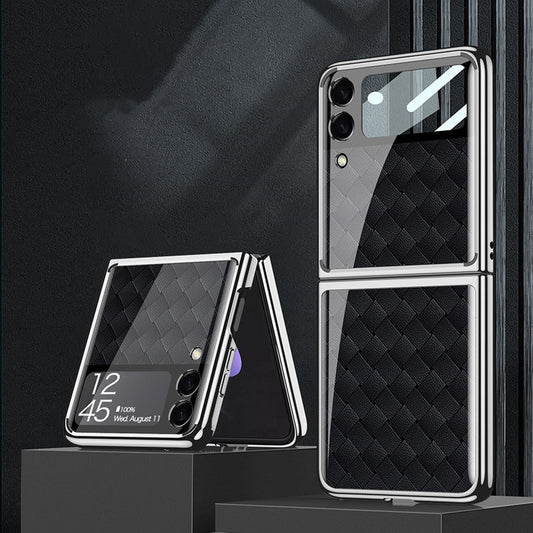 Samsung Galaxy Z Flip 3 5G Case Cover Palting Tempered Glass Hard Full Camera Protection Cover for Z Flip3