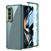 Cargar imagen en el visor de la galería, Airbag Bumper With Glass Frame Cover For Samsung Galaxy Z Fold 4 Case Shockproof Clear Soft Edge Case For Galaxy Z Fold4 5G