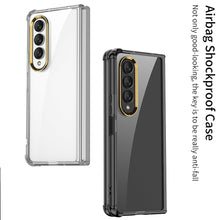 Cargar imagen en el visor de la galería, Airbag Bumper With Glass Frame Cover For Samsung Galaxy Z Fold 4 Case Shockproof Clear Soft Edge Case For Galaxy Z Fold4 5G