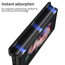 Carregar imagem no visualizador da galeria, Armor Magnetic Screen Glass Case For Samsung Galaxy Z Fold 3 5G Bracket Stand Hard Fold Case Cover For Samsung Z Fold3 Funda