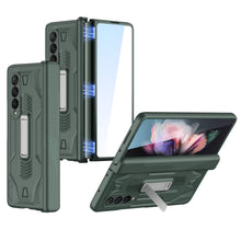 Carregar imagem no visualizador da galeria, Armor Magnetic Screen Glass Case For Samsung Galaxy Z Fold 3 5G Bracket Stand Hard Fold Case Cover For Samsung Z Fold3 Funda