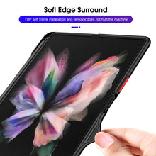 Carregar imagem no visualizador da galeria, Frosted Translucent Case For Samsung Galaxy Z Fold 3 5G Magnetic Holder TPU Frame Hard Back Cover For Galaxy Z Fold3 5G Case