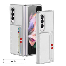 Carregar imagem no visualizador da galeria, Leather Card Package Case For Samsung Galaxy Z Fold 3 5G Anti-knock Protection Hard Cover For Samsung Z Fold3 Case Coque