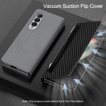 Charger l'image dans la galerie, Leather Pen Holder Case For Samsung Galaxy Z Fold 3 5G Anti-knock All-included Protection Cover For Samsung Z Fold3 5G Case