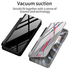 Load image into Gallery viewer, Leather Tempered Glass Pen Slot Case For Samsung Galaxy Z Fold 3 5G Full Protection Hard Cover