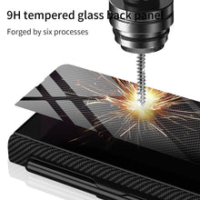 Load image into Gallery viewer, Leather Tempered Glass Pen Slot Case For Samsung Galaxy Z Fold 3 5G Full Protection Hard Cover