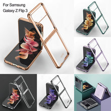 Lade das Bild in den Galerie-Viewer, Luxury Electroplating Flip Case For Samsung Galaxy Z Flip 3 5G Transparent Plastic Hard Cover For Samsung Z Flip 3 5G Case