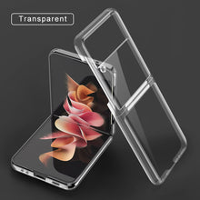 Lade das Bild in den Galerie-Viewer, Luxury Electroplating Flip Case For Samsung Galaxy Z Flip 3 5G Transparent Plastic Hard Cover For Samsung Z Flip 3 5G Case