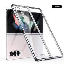 Carregar imagem no visualizador da galeria, Luxury Plating Flip Case For Samsung Galaxy Z Fold 2 3 5G HD Transparent Shockproof Hard Cover For Samsung Z Fold3 5G Case