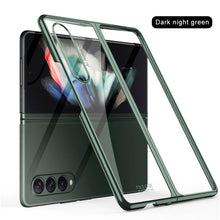 Carregar imagem no visualizador da galeria, Luxury Plating Flip Case For Samsung Galaxy Z Fold 2 3 5G HD Transparent Shockproof Hard Cover For Samsung Z Fold3 5G Case