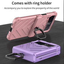 Cargar imagen en el visor de la galería, Magnetic Armored Cover For Samsung Galaxy Z Flip Fold 3 Case All-included Hinge Bracket Hard For Galaxy Z Flip3 Fold3 5G