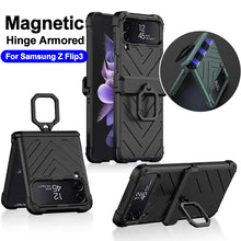 Cargar imagen en el visor de la galería, Magnetic Armored Cover For Samsung Galaxy Z Flip Fold 3 Case All-included Hinge Bracket Hard For Galaxy Z Flip3 Fold3 5G