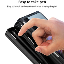 Carregar imagem no visualizador da galeria, Magnetic Leather Screen Glass All-included Cover For Samsung Galaxy Z Fold 3 Pen Case Holder Phone Case For Galaxy Z Fold3