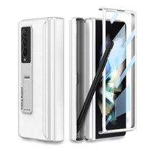 Carregar imagem no visualizador da galeria, Magnetic Leather Screen Glass All-included Cover For Samsung Galaxy Z Fold 3 Pen Case Holder Phone Case For Galaxy Z Fold3