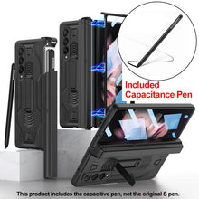 Charger l'image dans la galerie, Magnetic Screen Glass Holder Cover For Samsung Galaxy Z Fold 3 All-included Slide Pen Case Plastic For Galaxy Z Fold3 Cover