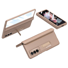 Charger l'image dans la galerie, Magnetic Tempered Glass Stand Case For Samsung Galaxy Z Fold Flip 3 Bracket Stand Hard Phone Cover For Samsung Fold3