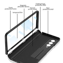Charger l'image dans la galerie, Magnetic Tempered Glass Stand Case For Samsung Galaxy Z Fold Flip 3 Bracket Stand Hard Phone Cover For Samsung Fold3