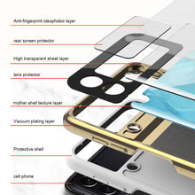 Carregar imagem no visualizador da galeria, Painted Tempered Glass Ring Stand Cover For Samsung Galaxy Z Flip Fold 3 2 Case Plating Frame For Galaxy Z Flip3 Fold3 CASE