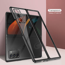 Charger l'image dans la galerie, Transparent Flip Hard Case For Samsung Galaxy Z Fold 2 Case Luxury Plating Anti-knock Protection Cover For Samsung Fold 2