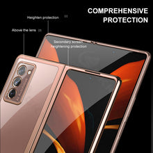 Charger l'image dans la galerie, Transparent Flip Hard Case For Samsung Galaxy Z Fold 2 Case Luxury Plating Anti-knock Protection Cover For Samsung Fold 2