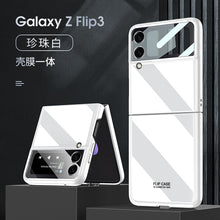 Lade das Bild in den Galerie-Viewer, UV Bright Painted Fold Case For Samsung Galaxy Z Flip 3 5G With Back Screen Protector Hard Cover For Samsung Z Flip 3 Case