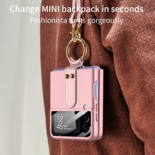 Lade das Bild in den Galerie-Viewer, Ultra-thin Back Screen Glass Case Cover For Samsung Galaxy Z Flip 3 5G Case Finger-Ring Plastic Hard Cover For Samsung Flip3