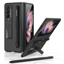 Cargar imagen en el visor de la galería, Ultra-thin Stand Holder Case For Samsung Galaxy Z Fold 3 5G With Pen Slot Shockproof Hard Cover For Samsung Z Fold 3 Case