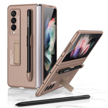 Cargar imagen en el visor de la galería, Ultra-thin Stand Holder Case For Samsung Galaxy Z Fold 3 5G With Pen Slot Shockproof Hard Cover For Samsung Z Fold 3 Case