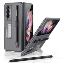 Cargar imagen en el visor de la galería, Ultra-thin Stand Holder Case For Samsung Galaxy Z Fold 3 5G With Pen Slot Shockproof Hard Cover For Samsung Z Fold 3 Case