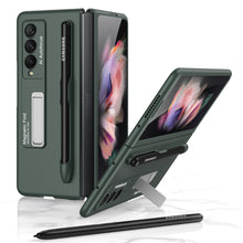 Cargar imagen en el visor de la galería, Ultra-thin Stand Holder Case For Samsung Galaxy Z Fold 3 5G With Pen Slot Shockproof Hard Cover For Samsung Z Fold 3 Case
