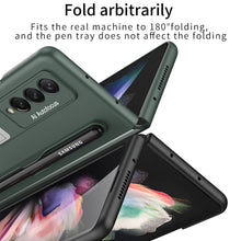 Cargar imagen en el visor de la galería, Ultra-thin Stand Holder Case For Samsung Galaxy Z Fold 3 5G With Pen Slot Shockproof Hard Cover For Samsung Z Fold 3 Case