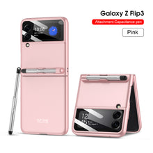 Lade das Bild in den Galerie-Viewer, Ultra-thin With Capacitive Pen Plastic Case For Samsung Galaxy Z Flip 3 5G Screen Protector Hard Cover For Galaxy Flip3 Case