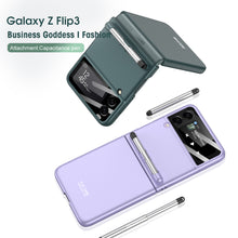 Lade das Bild in den Galerie-Viewer, Ultra-thin With Capacitive Pen Plastic Case For Samsung Galaxy Z Flip 3 5G Screen Protector Hard Cover For Galaxy Flip3 Case