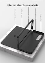 Load image into Gallery viewer, Samsung Galaxy Z Fold 3 Case With S Pen Holder Slot Leather and Tempered Glass Flip Stand Cover For Galaxy Z Fold 3