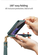 Lade das Bild in den Galerie-Viewer, Ultra-thin Back Screen Glass Case Cover For Samsung Galaxy Z Flip 3 5G Case Finger-Ring Plastic Hard Cover For Samsung Flip3