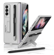 Cargar imagen en el visor de la galería, Ultra-thin Stand Holder Case For Samsung Galaxy Z Fold 3 5G With Pen Slot Shockproof Hard Cover For Samsung Z Fold 3 Case