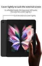 Load image into Gallery viewer, Samsung Galaxy Z Fold 3 Case With S Pen Holder Slot Leather and Tempered Glass Flip Stand Cover For Galaxy Z Fold 3