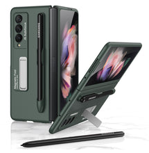 Cargar imagen en el visor de la galería, Ultra-thin Stand Holder Case For Samsung Galaxy Z Fold 3 5G With Pen Slot Shockproof Hard Cover For Samsung Z Fold 3 Case