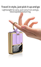 Load image into Gallery viewer, Plating Leather Strap Case For Samsung Galaxy Z Flip 3 5G With Back Screen Protector Hard Cover For Samsung Z Flip 3 5G Case