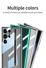 Load image into Gallery viewer, Transparent TPU Clear PC Shockproof Hard Cell Phone Case with Pen For Samsung S23 S24 Ultra S23 S24 Plus