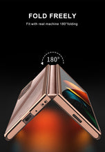 Charger l'image dans la galerie, Transparent Flip Hard Case For Samsung Galaxy Z Fold 2 Case Luxury Plating Anti-knock Protection Cover For Samsung Fold 2