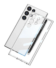 Load image into Gallery viewer, Transparent TPU Clear PC Shockproof Hard Cell Phone Case with Pen For Samsung S23 S24 Ultra S23 S24 Plus