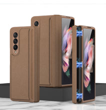Charger l'image dans la galerie, Leather Magnetic Frame Case Cover For Samsung Galaxy Z Fold 3 5G All-Included Hard Phone Cover For Samsung Z Fold3 5G Case