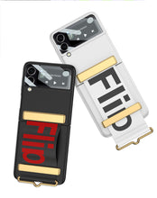 Load image into Gallery viewer, Leather Belts Holder Case For Samsung Galaxy Z Flip 3 5G With Back Screen Protector Hard Cover For Samsung Z Flip 3 5G Case