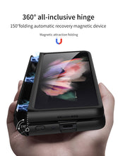 Charger l'image dans la galerie, Leather Magnetic Frame Case Cover For Samsung Galaxy Z Fold 3 5G All-Included Hard Phone Cover For Samsung Z Fold3 5G Case