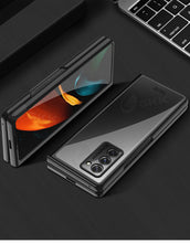 Charger l'image dans la galerie, Transparent Flip Hard Case For Samsung Galaxy Z Fold 2 Case Luxury Plating Anti-knock Protection Cover For Samsung Fold 2