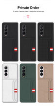 Carregar imagem no visualizador da galeria, Leather Card Package Case For Samsung Galaxy Z Fold 3 5G Anti-knock Protection Hard Cover For Samsung Z Fold3 Case Coque